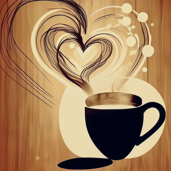 силуэт кофейной чашки