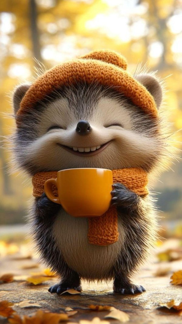 осенний ёжик