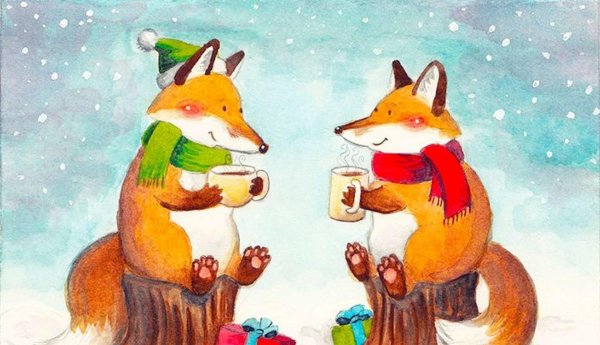 новогодний лис