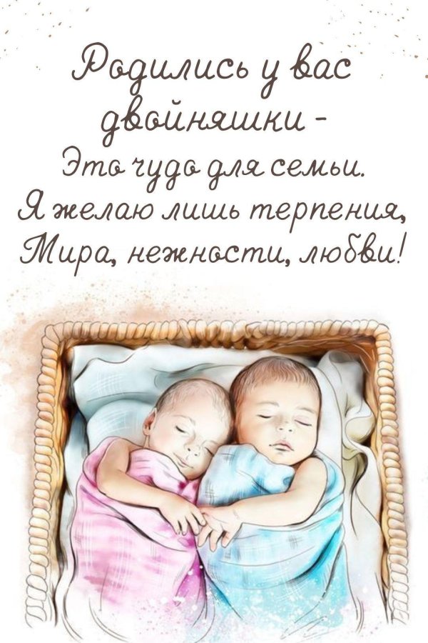 с рождением двойняшек мальчика
