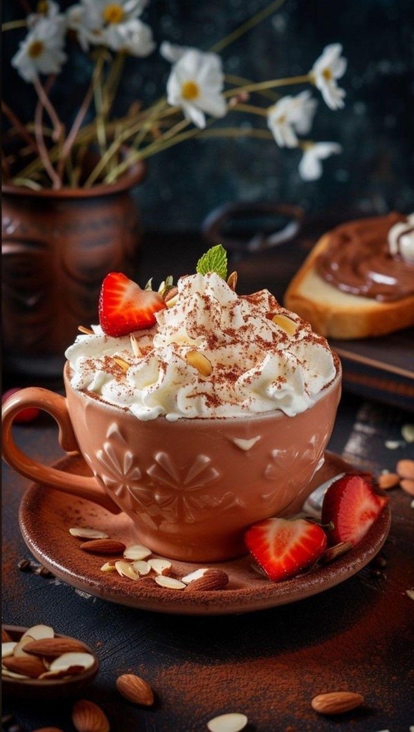 горячий шоколад со сливками