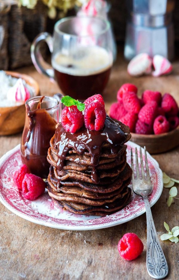 шоколадные панкейки пп