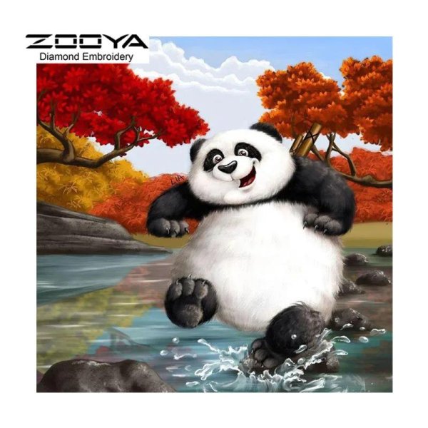 панда радуется