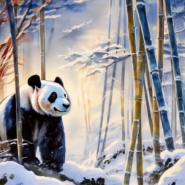 картина панда