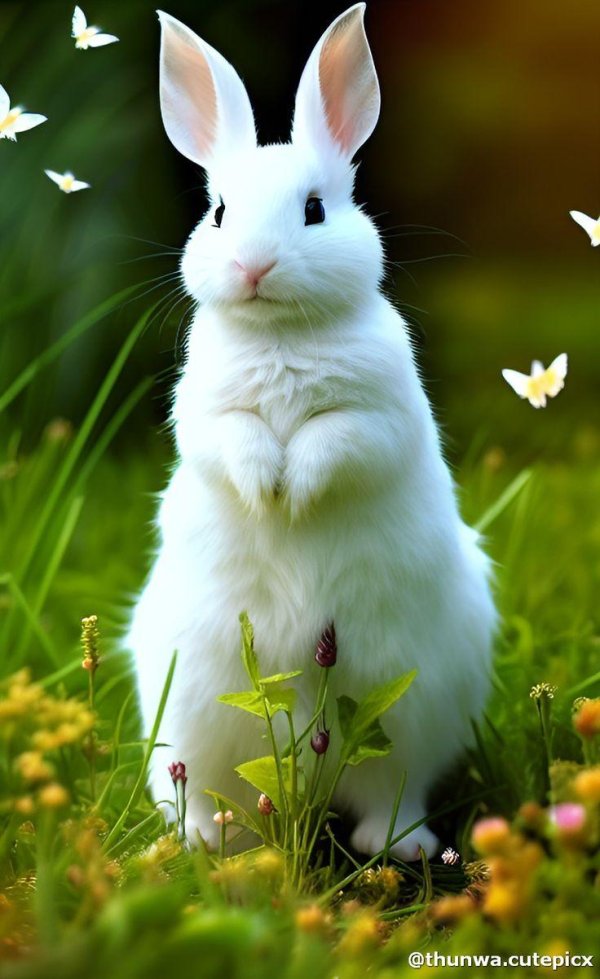 белые кролики