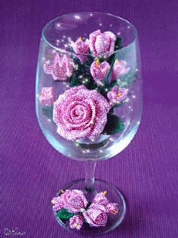 цветок из бисера