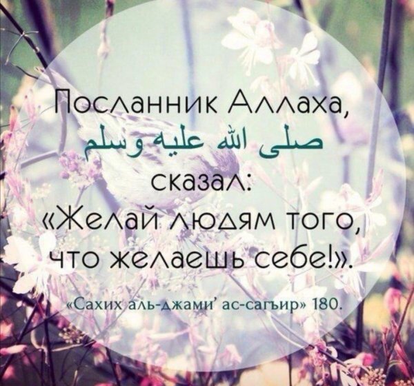 посланник аллаха сказал