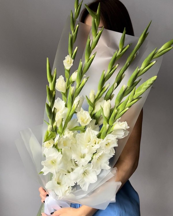 стильные букеты с гладиолусами