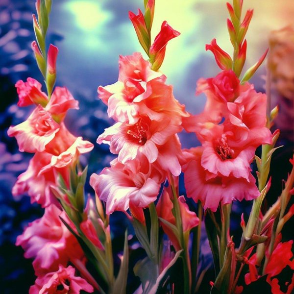 красивые гладиолусы