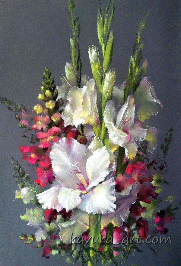 вера кавура ирисы пастель