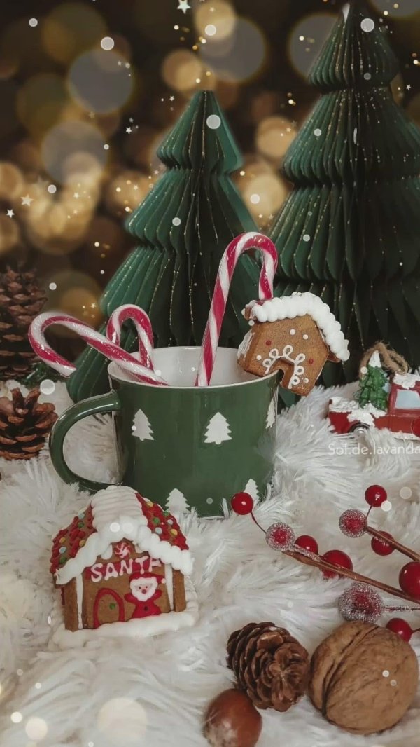 пряник чашка новогодняя