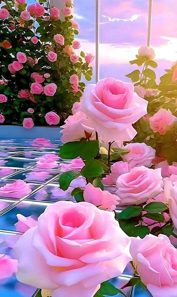 роза розовая