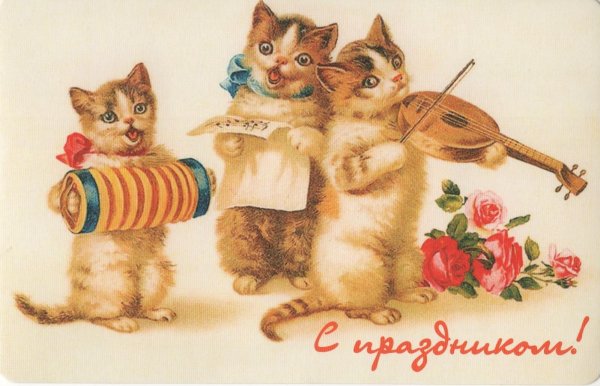 поздравительные открытки с кошками