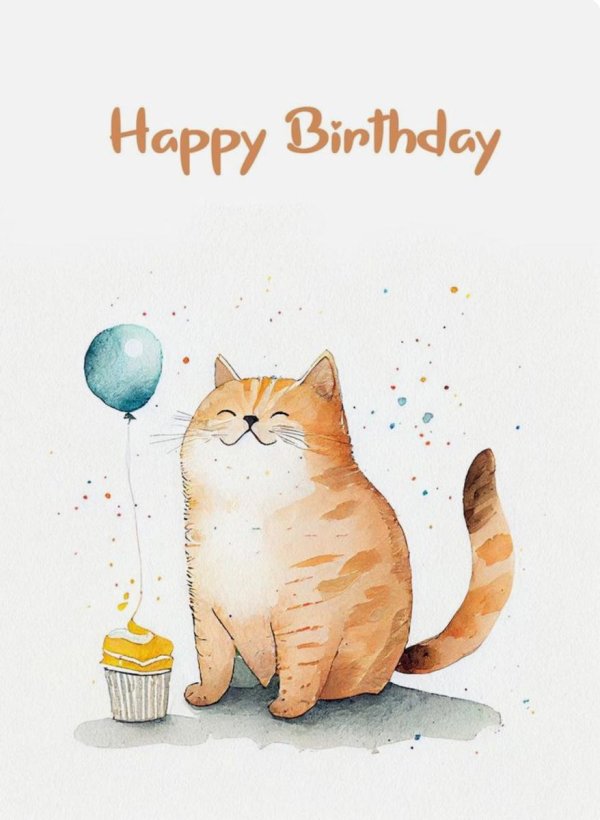 happy birthday кошки