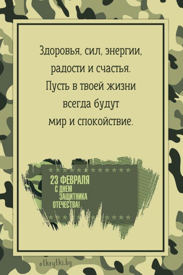 на 23 февраля поздравление