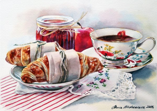 акварельные натюрморты