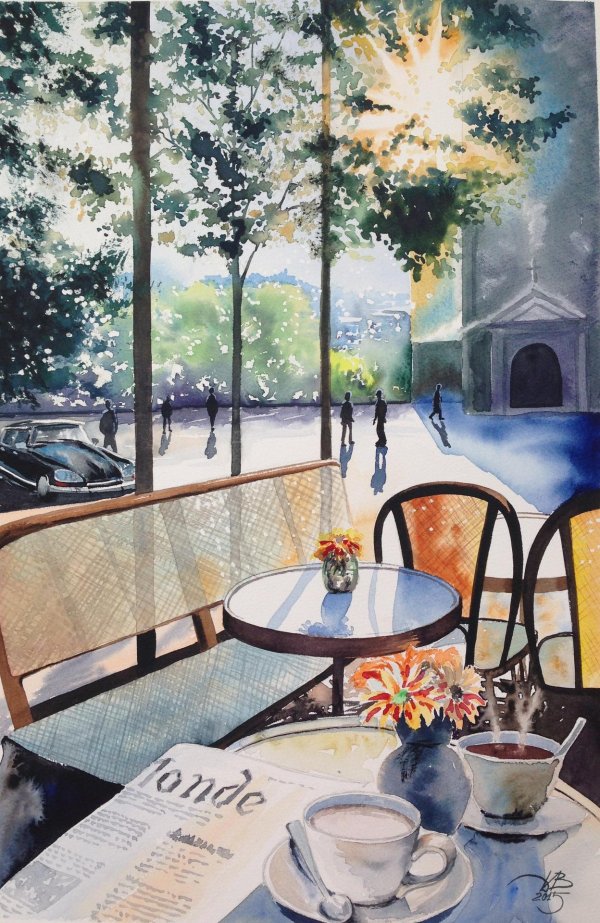 картины в кафе