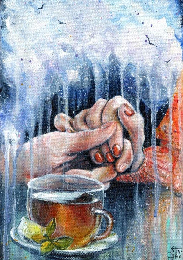 чай рисунки