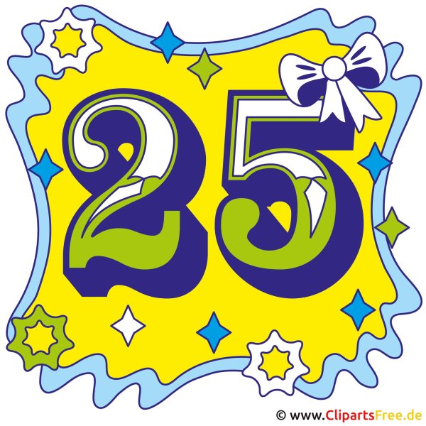 цифра 25 красивая