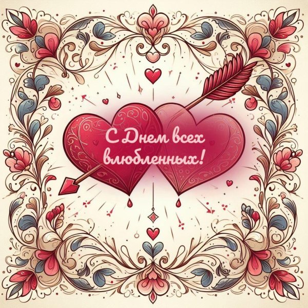 открытка день святого валентина