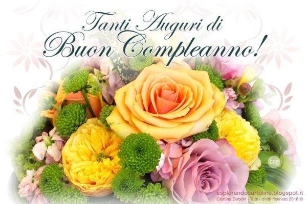 buon compleanno цветы