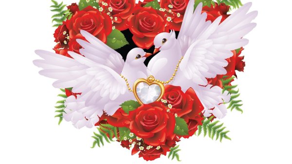 свадебные сердечки