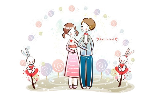 влюбленные рисунки