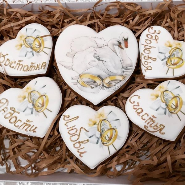свадебные пряники для гостей