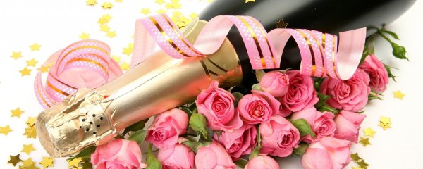 цветы шампанское