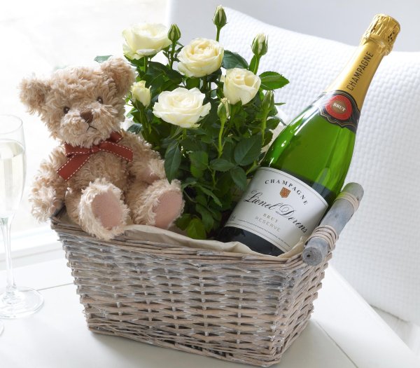 цветы шампанское