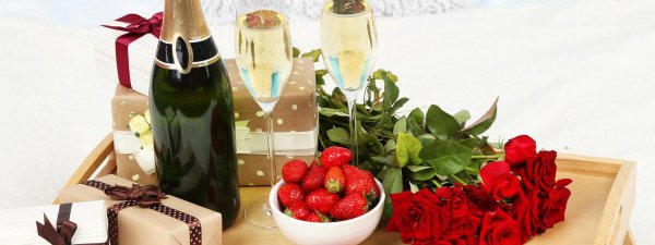 вино и цветы
