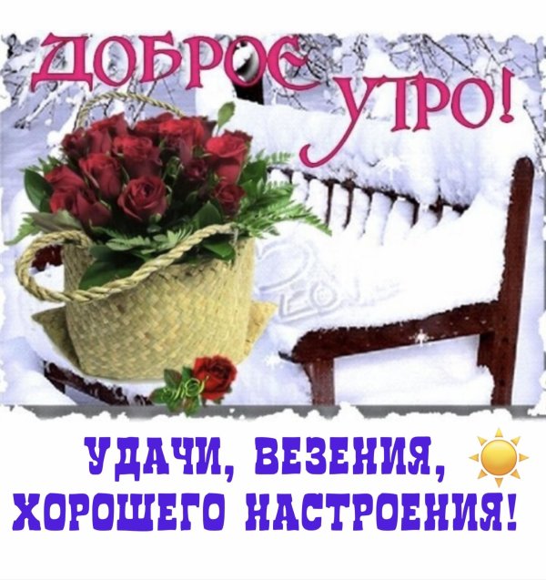 открытки с январским добрым утром