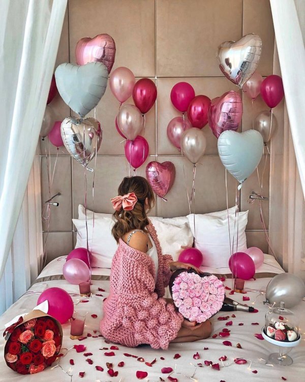 украшение комнаты шарами