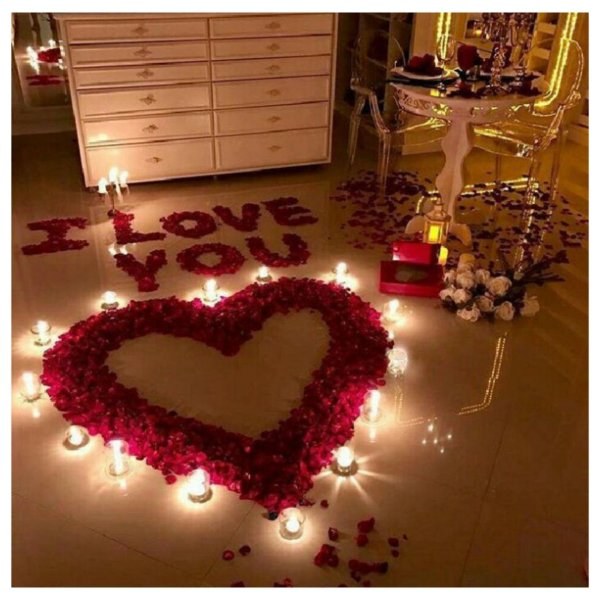 романтическое украшение комнаты