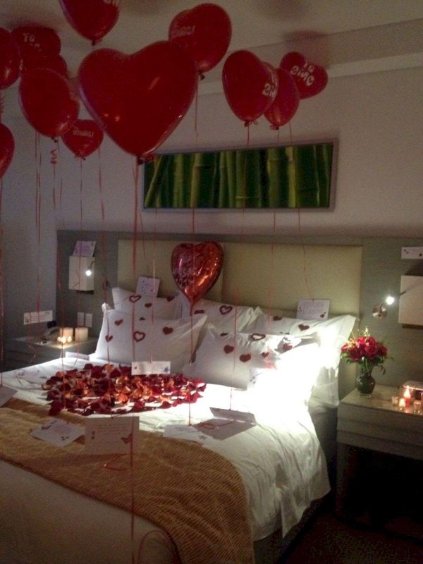 романтическое украшение комнаты