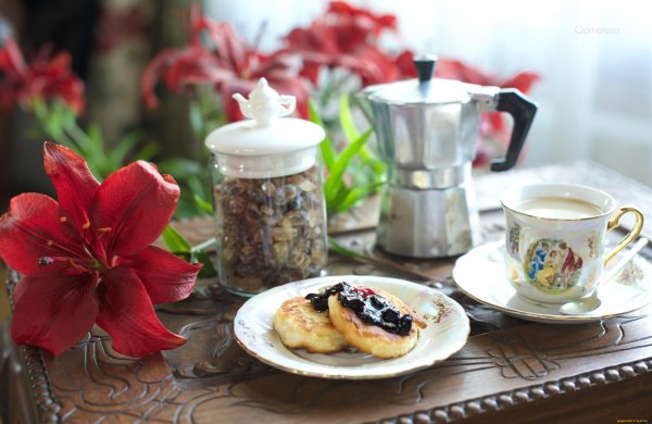 красивая сервировка завтрака