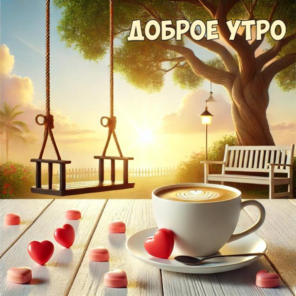 открытка с добрым утром стильная