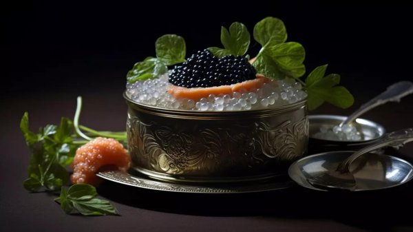 сервировка черной икры