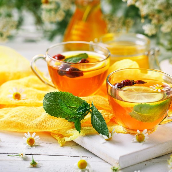 чай с апельсином и мятой