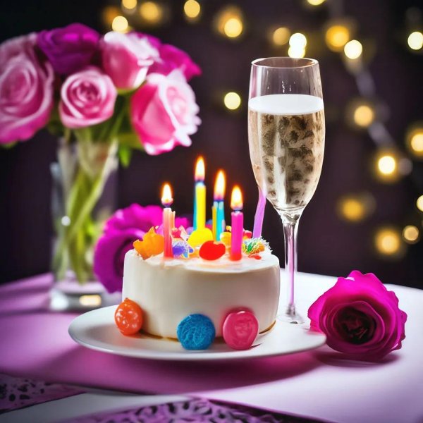 торт со свечками