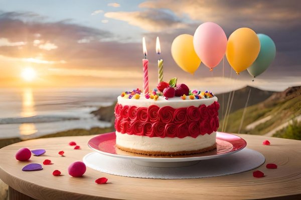 на день рождения торт