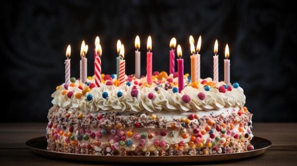 торт со свечами