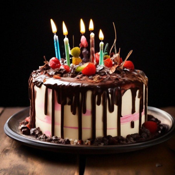 торт со свечами