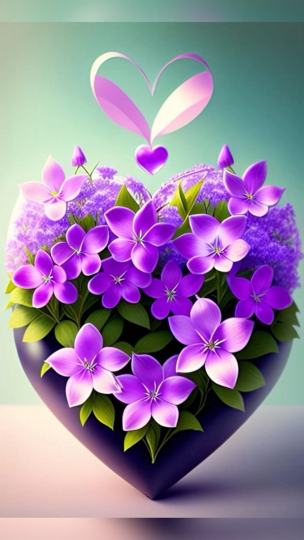 сердце фиолетовое