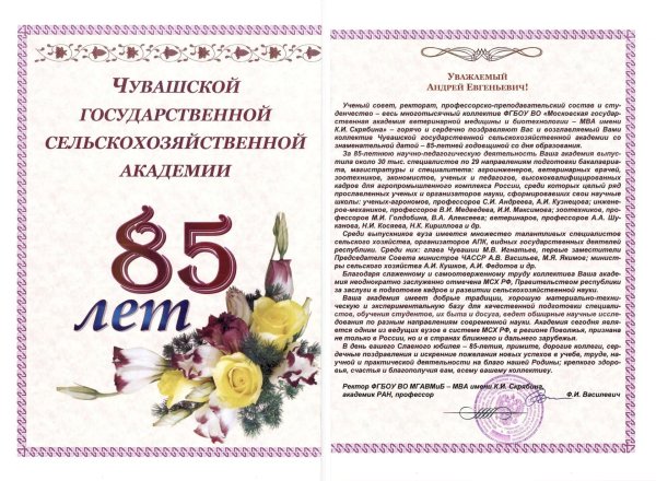 поздравление с 85 летием