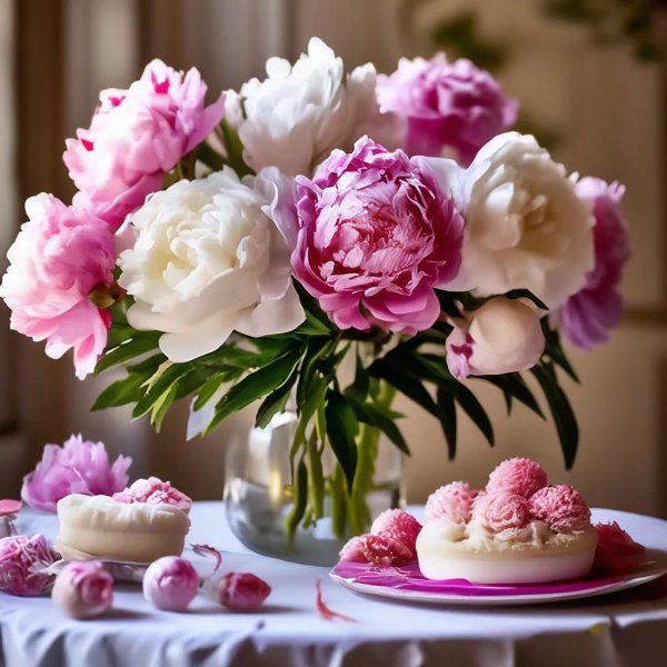 пионы сара бернар натюрморт