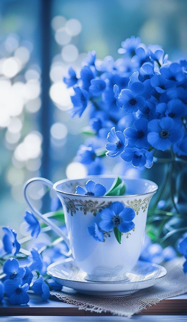 синие цветы полевые