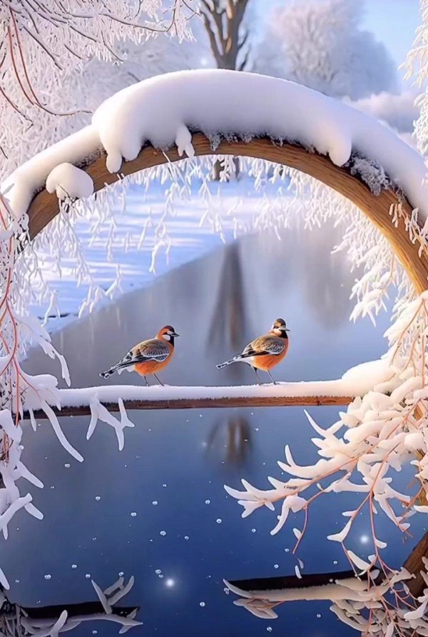 птица зимняя