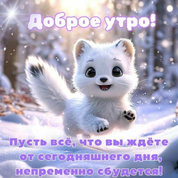 доброе зимнее утро и хорошего дня и настроения