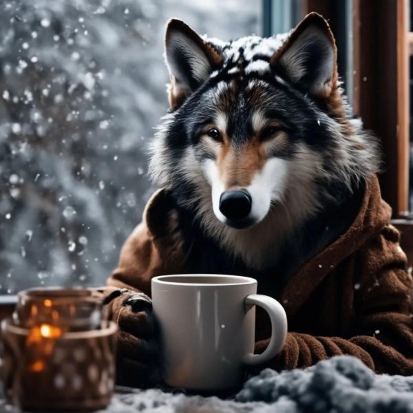 доброе утро с волком